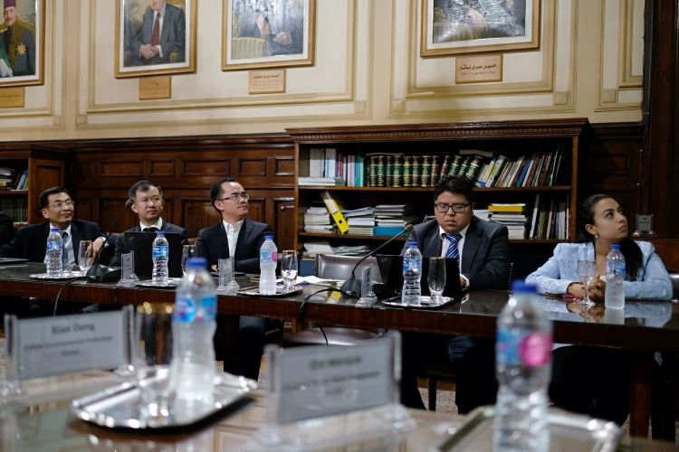 王旭（左三）赴“一带一路”国家调研水安全问题